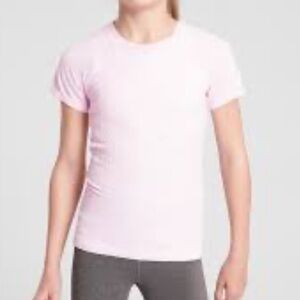 Athleta girl power up tee short sleeve in pink
